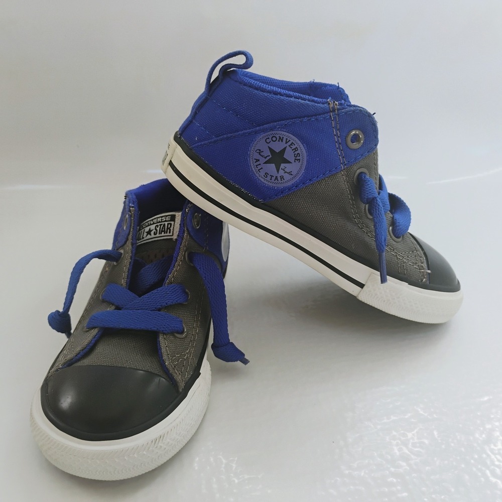 Converse Chuck Taylor All Star High Top Blue Canvas Toddler Shoes Size 8